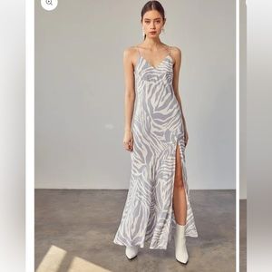NEW Mustard Seed Zebra Print Maxi Dress, Size Small